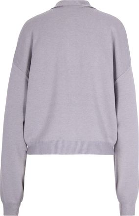 Rotate Womens Polo Slinky Knit Light Grey Alloy (light Grey) Modal Tops