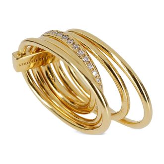 Panconesi Accessoires, Dames, Geel, M, Solar Crystal Ring