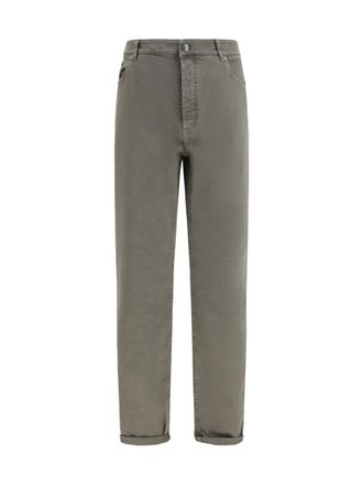 Brunello Cucinelli Green Mid Rise Jeans