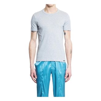 Tom Ford T-Shirts, male, Gray, L, T-Shirt Crew