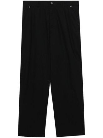 Izzue wide-leg stretch-cotton trousers - Black