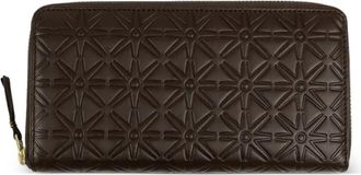Comme Des Garçons monogram-pattern leather wallet - Brown