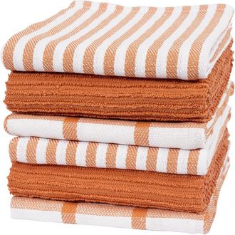 KAF Home Kaf Home Premium Flat & Terry Kitchen Towel Set Of 6