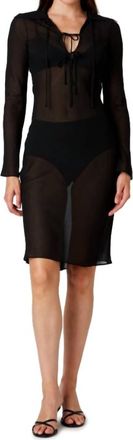 Nia Alva Tunic Sheer Dress In Black