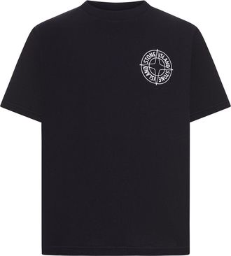Stone Island CREW NECK COTTON T-SHIRT WITH PRINT - Stone Island - Man