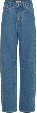 Marine Serre Moon-print Barrel Jeans