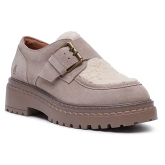 Hush Puppies Orla Monk Leren Dames Taupe Loafers
