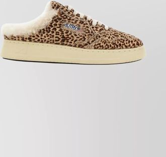 Autry leather animal-print low-top sneakers