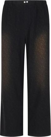 Acne Studios Zwarte Broek Fn-Mn-Trou 001100 - Heren - Straight fit broeken - Zwart - S - Broeken
