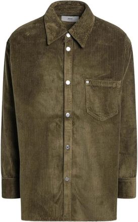 Ami Bruine overhemd met lange mouwen - Heren - Casual Overhemden - Bruin - XS - Overhemden