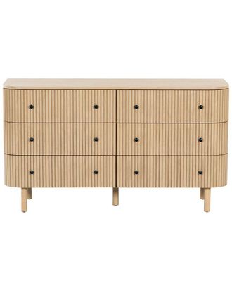 Safavieh Couture Shelbie 6-Drawer Reeded Dresser