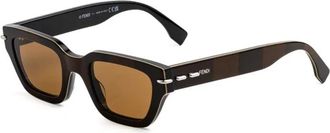 Fendi Selleria Zonnebrillen - Heren - Zonnebrillen - Bruin - 50 MM - Accessoires
