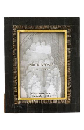 Matr Boomie Andhera Black Picture Frame - Carved Horn, Brass Inlay in Blush at Nordstrom, Size 5Ft 0In X 7Ft 0In