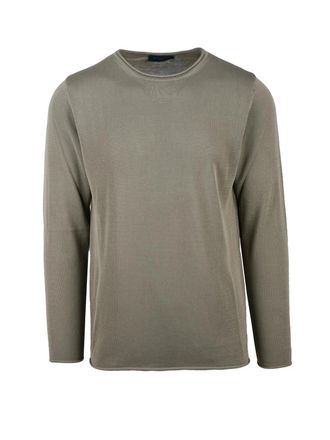 Daniele Fiesoli Taupe Fine-Knit Cotton Sweater