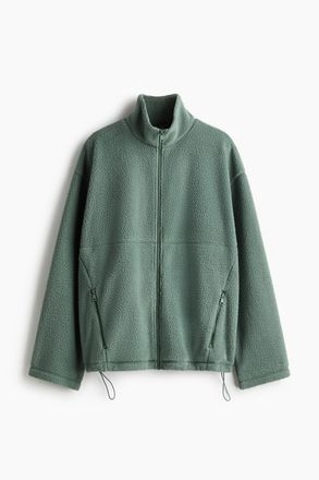 H&M Jacke aus Teddyfleece - Mattes Smaragdgr&uuml;n