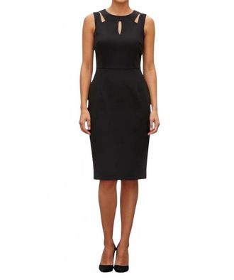 Mi Jong Lee Cut Sheath Dress In Black