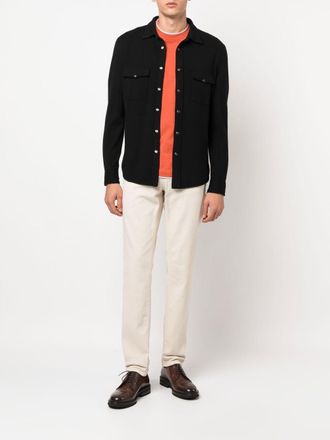 Brunello Cucinelli straight-leg denim jeans - men - Spandex/Elastane/Cotton/Cotton/Leather - 56 - Neutrals