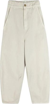 Alysi Broek - Dames - Loose Fit Jeans - Wit - W27 - Katoen - Jeans