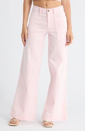 Billabong Rival High Waist Wide Leg Jeans in Rosewater at Nordstrom, Size 28