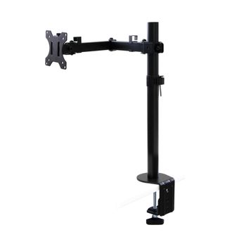 Emuca Soportes De Monitor Para Mesa Inclinables Y Giratorios 360, Simple, Acero, Pintado Negro - Emuca