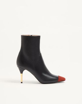 Valentino Garavani Stivaletto Sinead In Nappa E Camoscio 85mm Donna NERO/RUGGINE 35.5