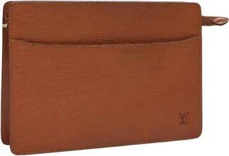 Louis Vuitton Pre-owned Leather clutches - Dames - Vintage Clutch - Bruin - ONE Size - Leer - Vintage