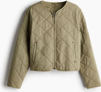 H&M Gesteppte Baumwolljacke - Khakigr&uuml;n