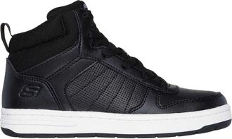 Skechers Kinderen Smith Street Hoogtop Sneakers (Zwart/Wit)