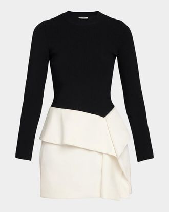 SIMKHAI Noel Colorblocked Mini Dress