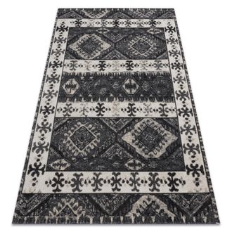 RugsX Rugsx - Alfombra Moderna Mundo E0651 &Eacute;tnico Exterior Beige / Negro Black 160x220 Cm