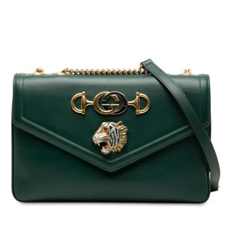 Gucci Tweedehands Medium Leren Rajah Crossbody