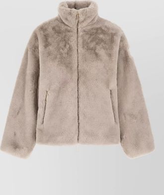 Tatras faux fur high neck coat