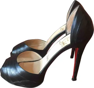 Christian Louboutin Nappa Leather Armadillo Peep-toe Pumps Heels Size 36.5