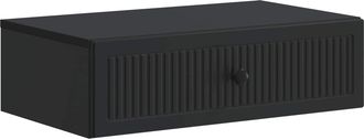 vidaXL Mesa Lateral Montada En La Pared Negro 59 X 34,5 X 17 Cm Vidaxl