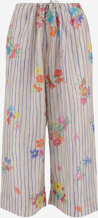 P&eacute;ro gestreepte zijden broek