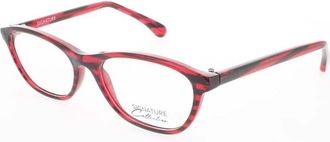 Signature Unisex Red Rectangular Eyeglass Frames S7011Red51