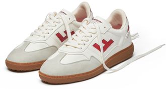 FlamingosLife Sneaker FLAMINGOS LIFE BURELA SLIM, Damen, Gr. 36, rot (panna rot), Synthetik, Textil, Schuhe Sneaker, veganer Sneaker, Obermaterial aus 70% Maisreste