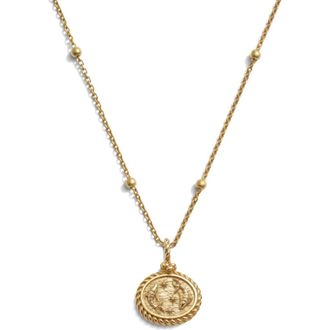 Awe Inspired Zodiac Pendant Necklace in Pisces/14K Gold Vermeil at Nordstrom