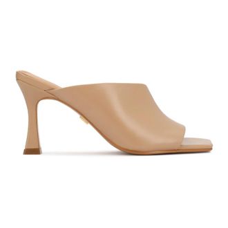 Kazar Mules met fijn afgewerkte bovenkant - Dames - Muiltjes - Beige - 41 EU - Leer - Schoenen