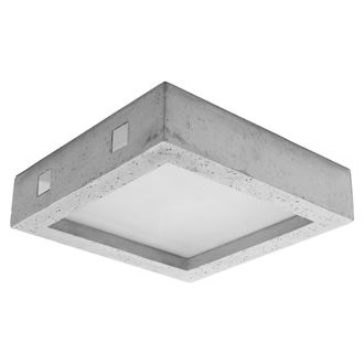 Wonderlamp Plaf&oacute;n de techo con led integrado de cemento gris
