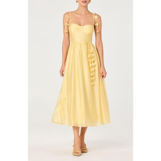 ASTR the Label Halcyon A-Line Dress in Yellow at Nordstrom, Size Medium