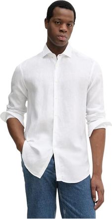Paul & Shark Soffio Linnen Shirt - Heren - Casual Overhemden - Wit - L - Linnen - Overhemden