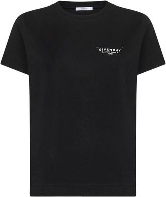 Givenchy Zwarte T-shirts en Polos - Dames - T-shirts - Zwart - L - Tops