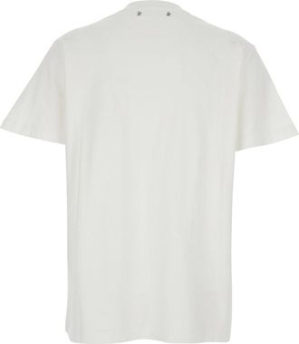 Golden Goose Crystal-Embellished Crew Neck T-Shirt - White