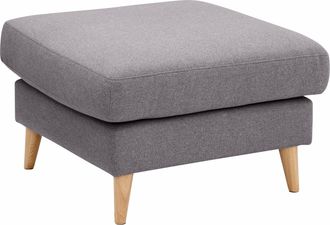 HOME AFFAIRE Polsterhocker »MARSEILLE« Massivholzbeine Eiche, Landhausstil, Wellenunterfederung