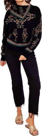THML Clothing Modern Muse Abstract Sweater In Black