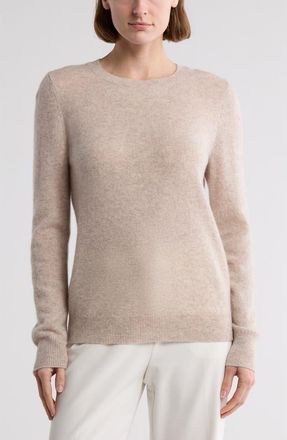 Nordstrom Cashmere Crewneck Sweater in Beige Hummus Heather at Nordstrom Rack, Size Xx-Large