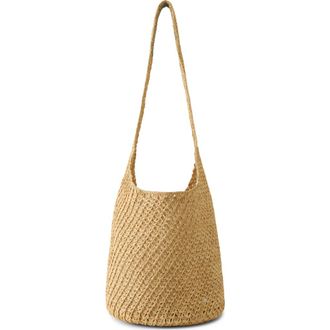 Helen Kaminski Lani Crochet Raffia Shoulder Bag in Natural at Nordstrom