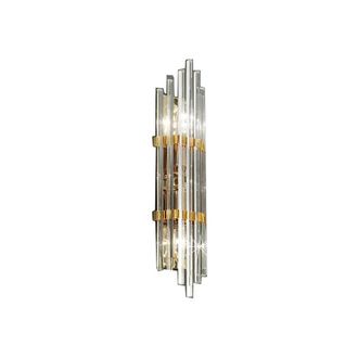 Netlighting Ontario Lifestyle Crystal Wall Light Polished Gold 2x E14