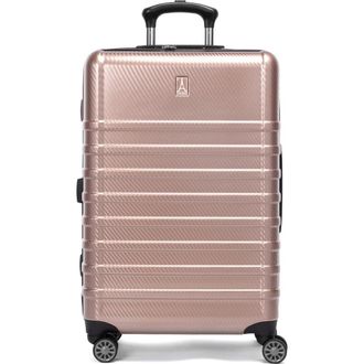 Travelpro Rollmaster Lite 24-Inch Expandable Hardside Spinner Luggage in Rose Carbon Fiber at Nordstrom Rack